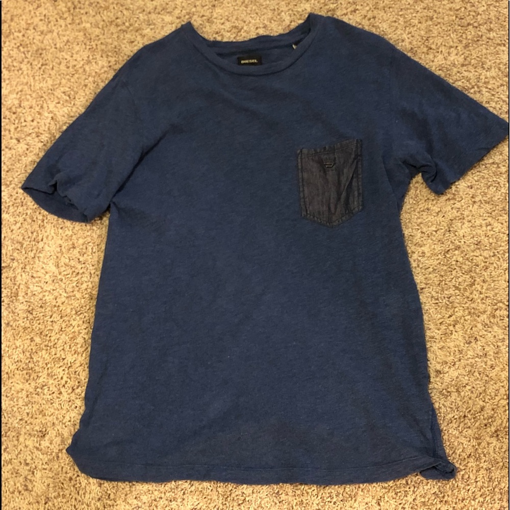 Mens Diesel Denim Pocket T Shirt Small/Medium